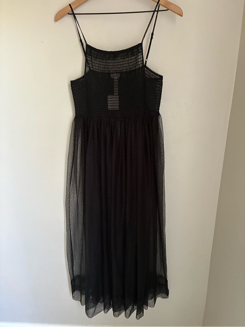 Free People Can’t Stop Won’t Stop Black Sheer Whimsigoth Slip Dress Size Small - Picture 3 of 8